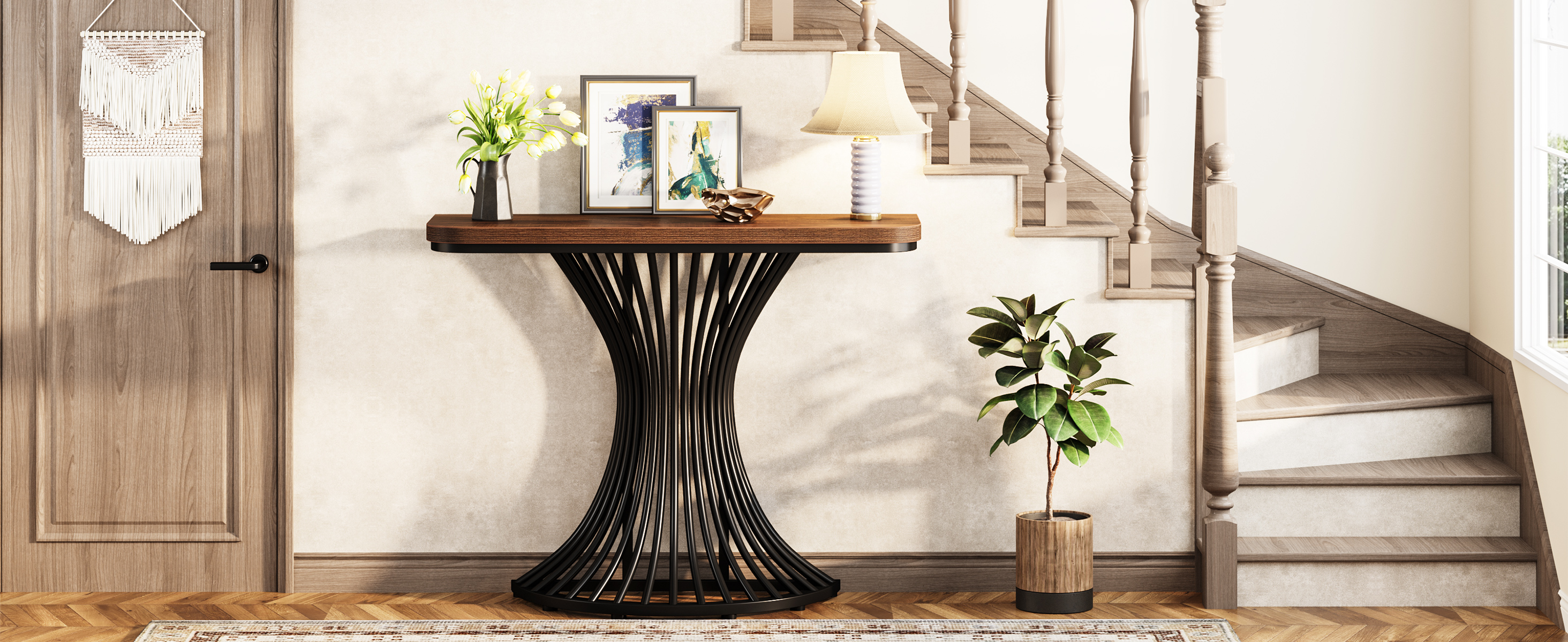The Mallby テーブル Amazon.com: Tribesigns Console Table, Industrial Entryway